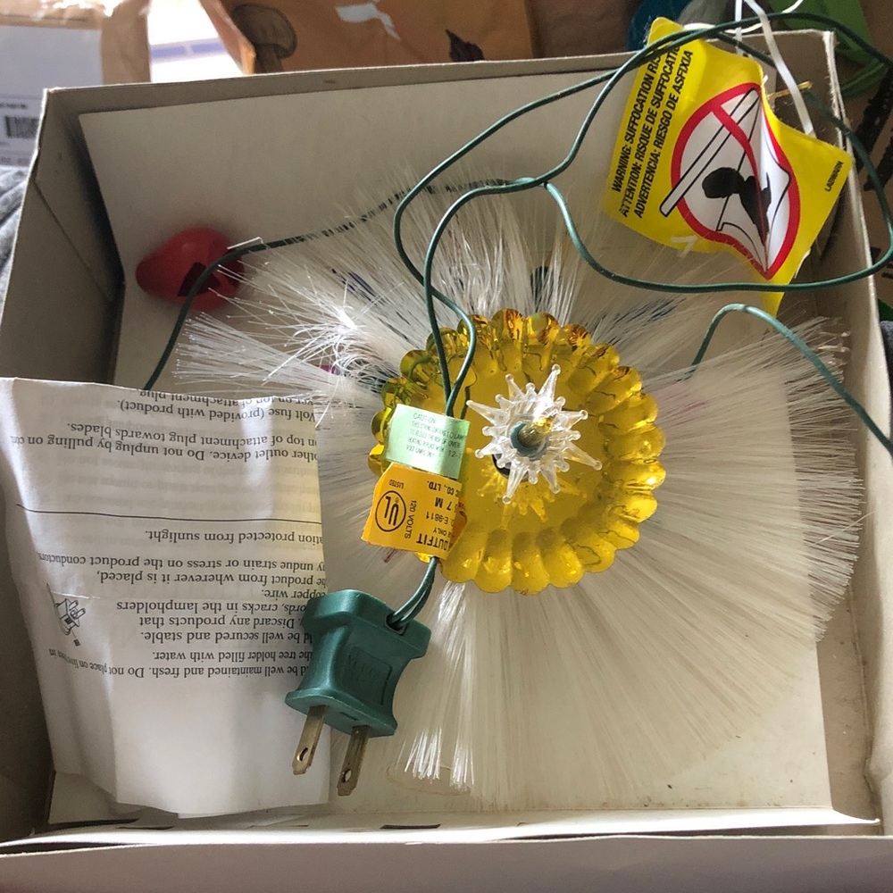 Party Light String with Yellow Flower Accents